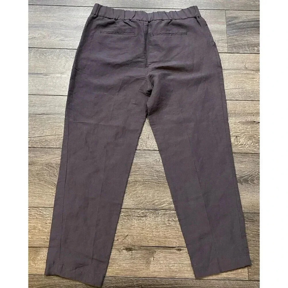 NWT LOFT Pants Pull On Wide Leg Linen Rayon Blend Gray Small S New - Picture 3 of 4